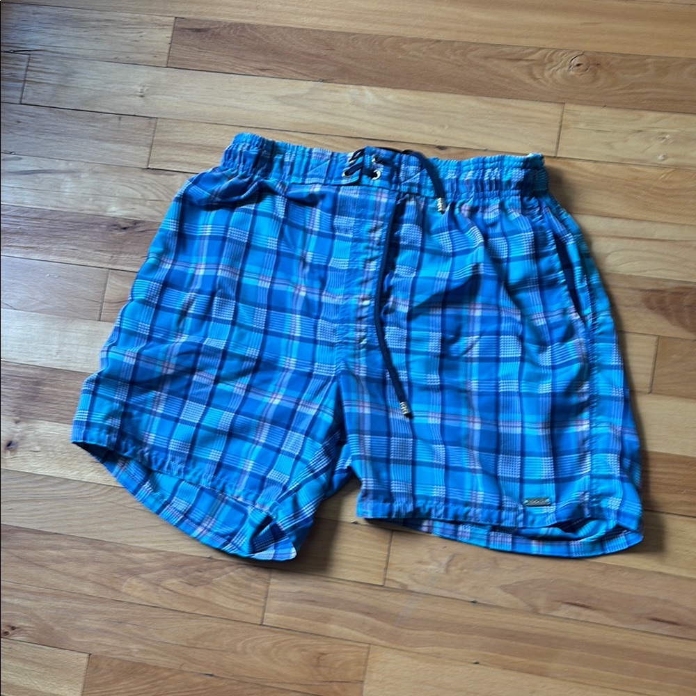 2xist Swim Shorts Blue Plaid